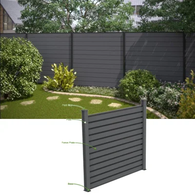 Clôture WPC étanche en gros de la Chine, clôture composite en bois et plastique anti-UV pour jardin